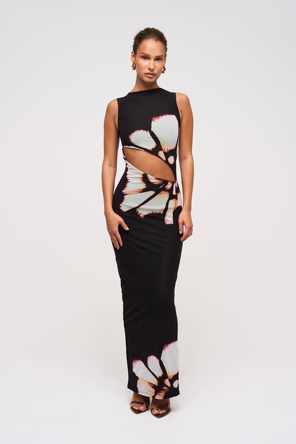 Robe longue cut-out