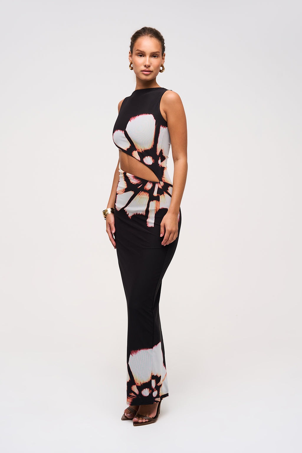 Robe longue cut-out