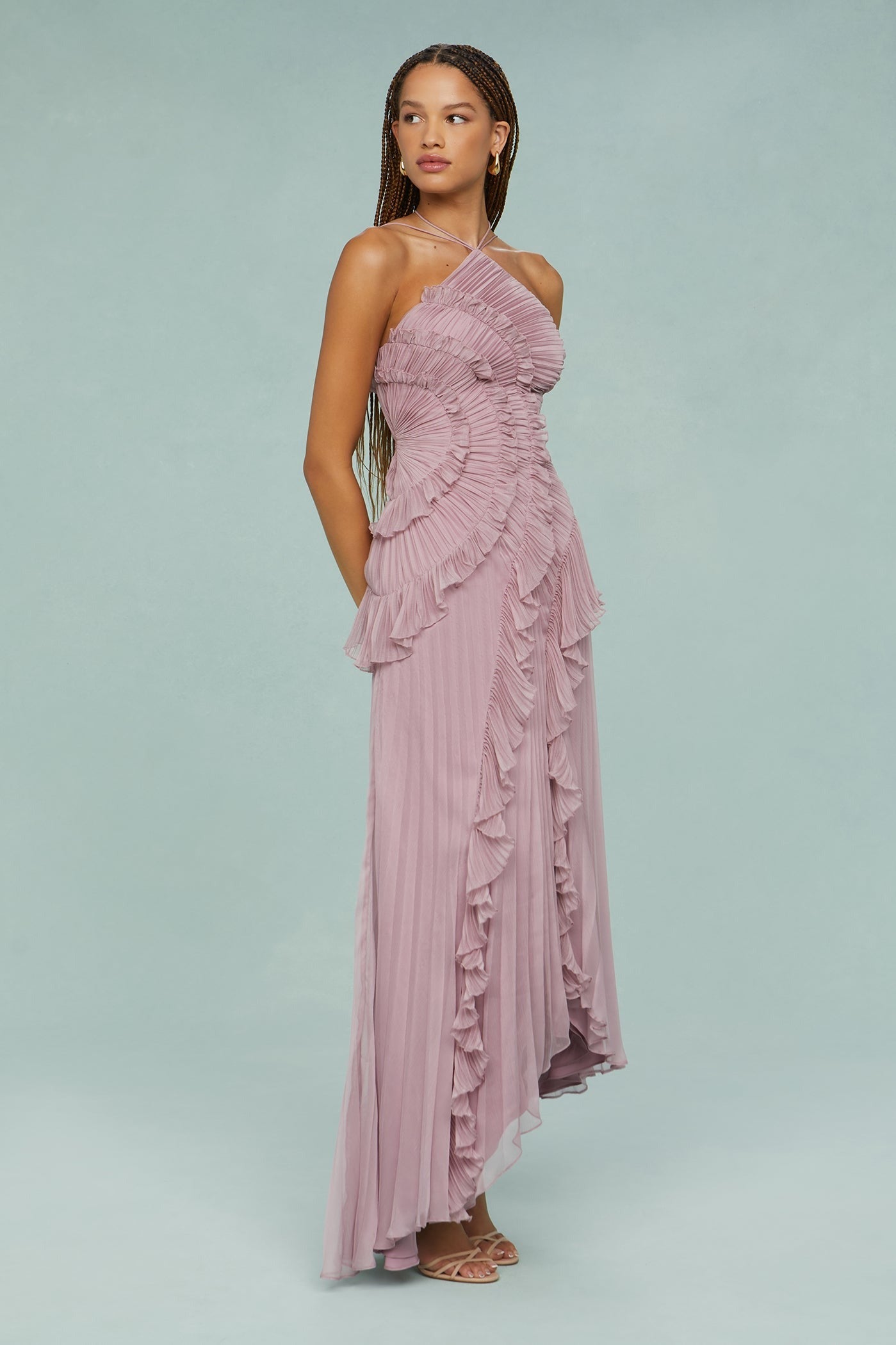Robe à volant longue