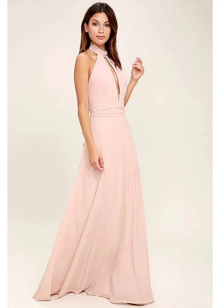 Robe demoiselle d honneur rose pale