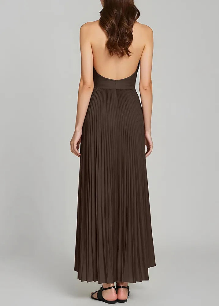 Robe avec encolure américaine drapée-Robe Parfaite