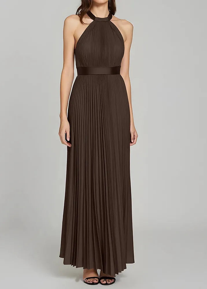 Robe avec encolure américaine drapée-Robe Parfaite