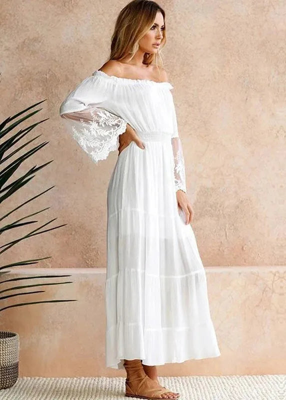 Robe blanche champetre