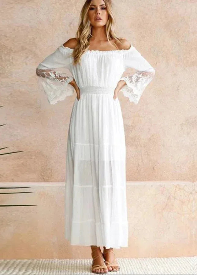 Robe blanche champetre