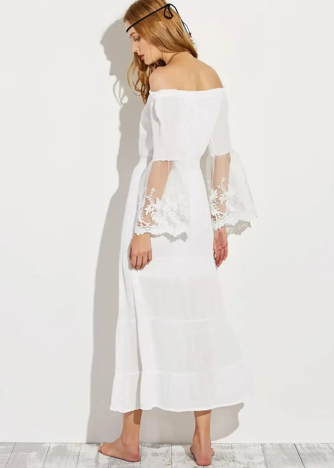 Robe blanche champetre
