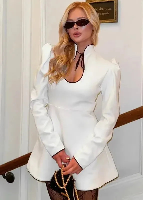 Robe blanche habillée-Robe Parfaite