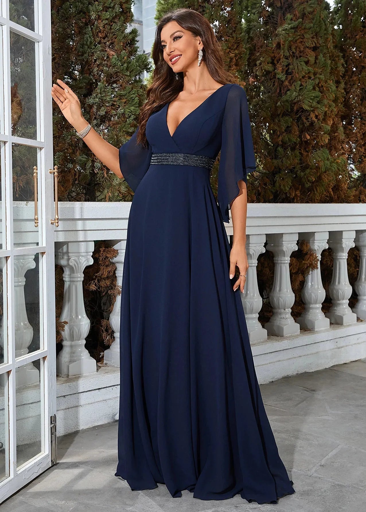 Robe bleu marine cérémonie