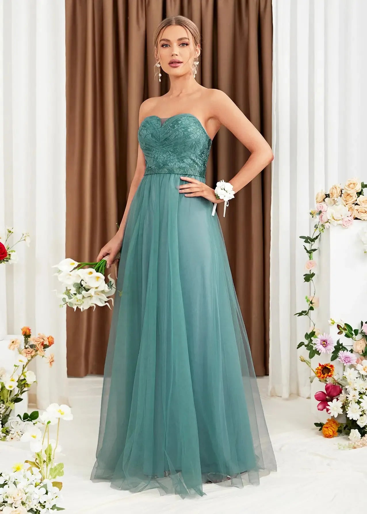 Robe bustier demoiselle d'honneur