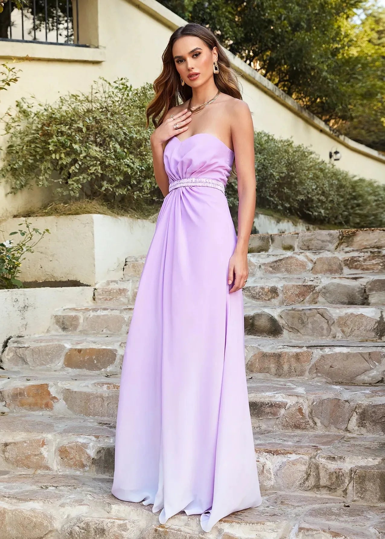 Robe bustier rose