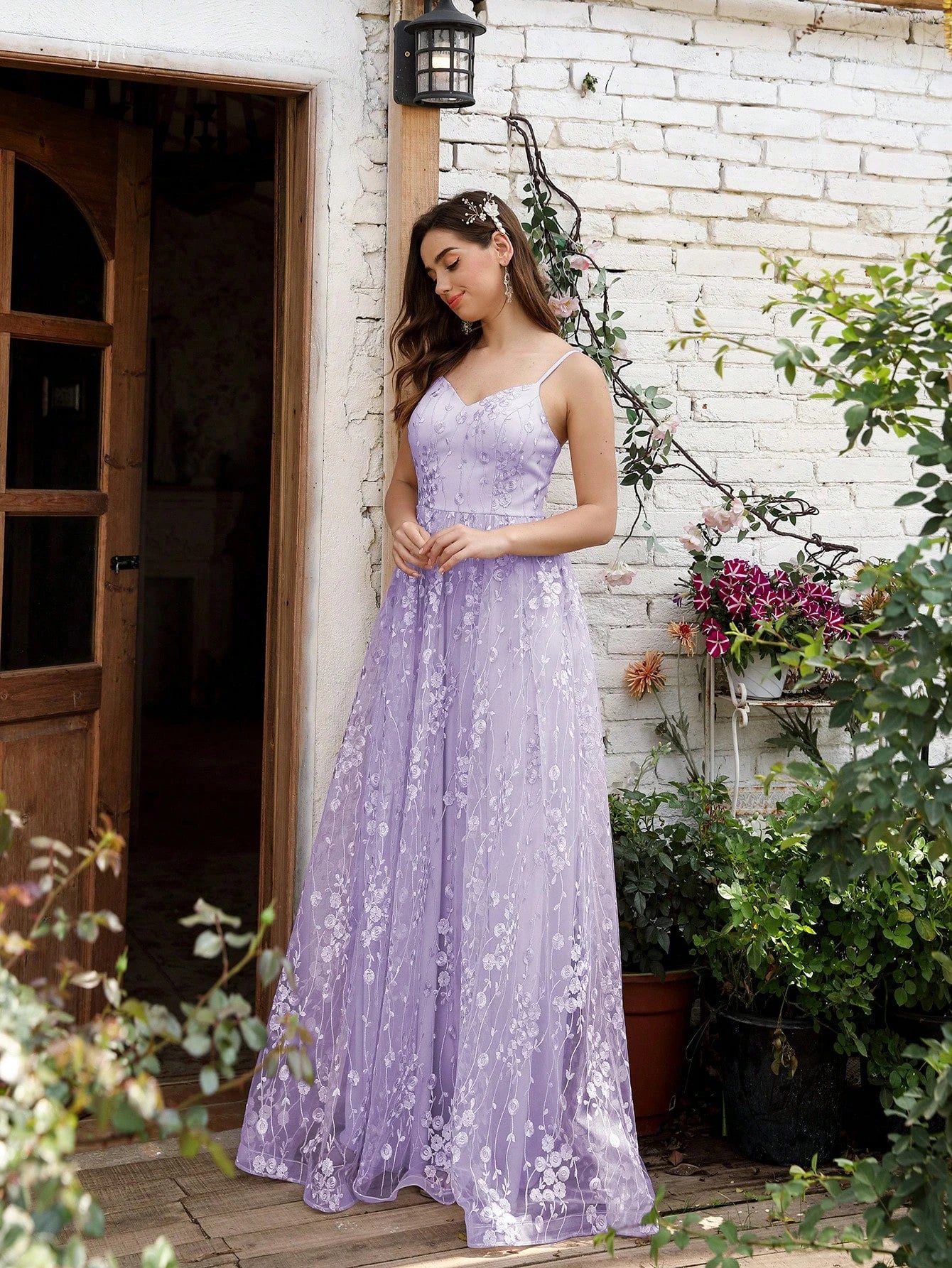 Robe de demoiselle d'honneur couleur lavande