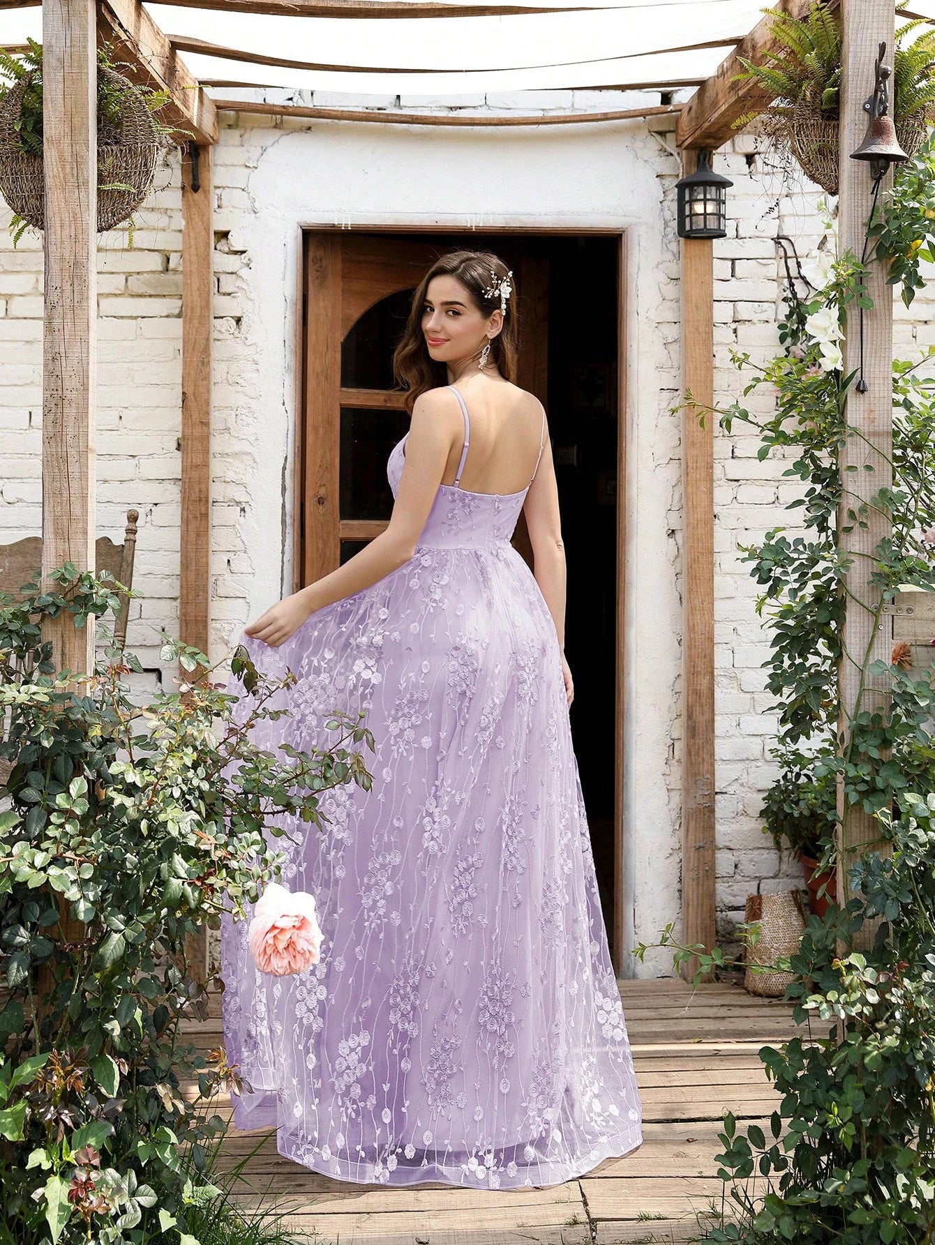 Robe de demoiselle d'honneur couleur lavande