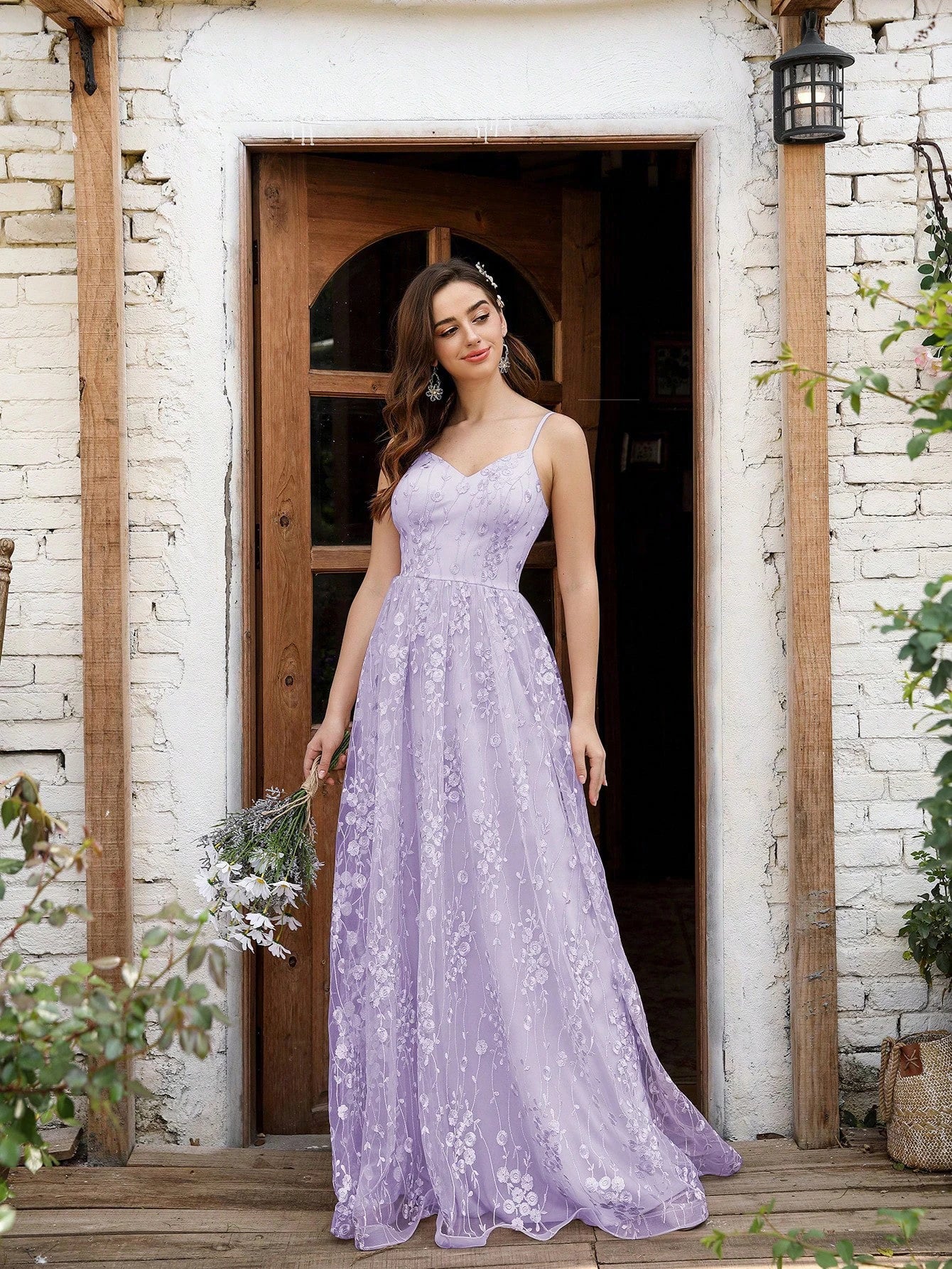 Robe de demoiselle d'honneur couleur lavande