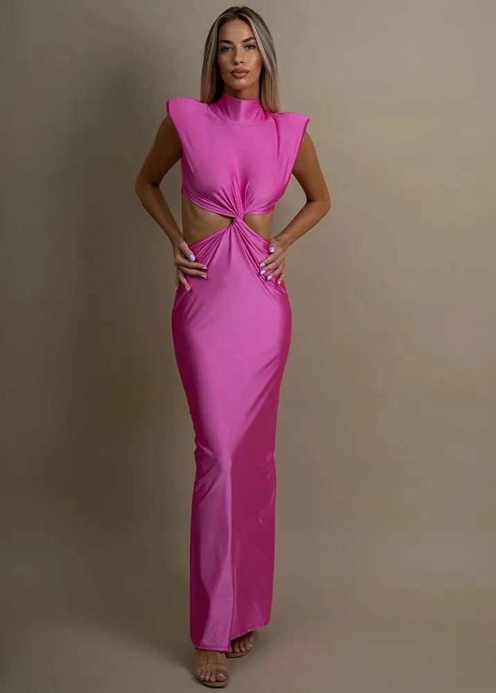 Robe de soirée col haut-Robe Parfaite