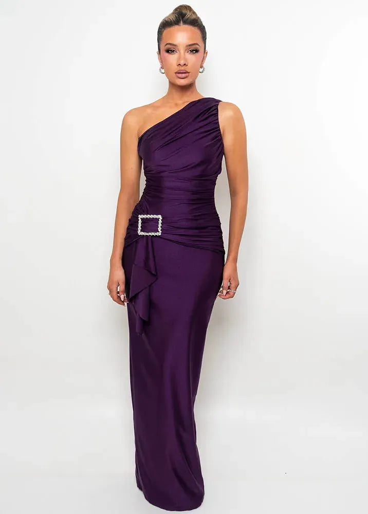 Robe de soirée longue violette