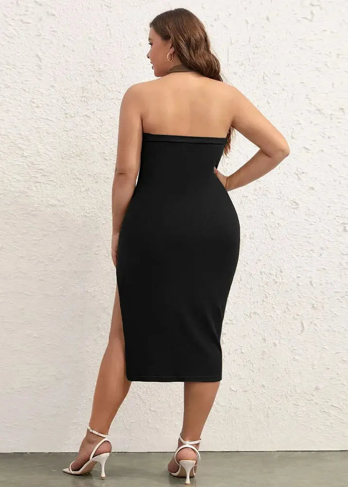 Robe de soirée noire grande taille