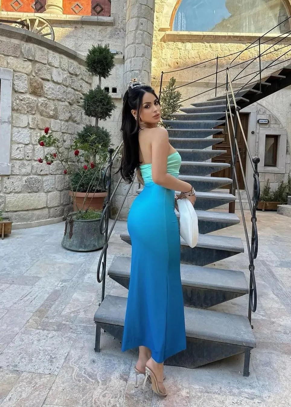 Robe dégradé couleur