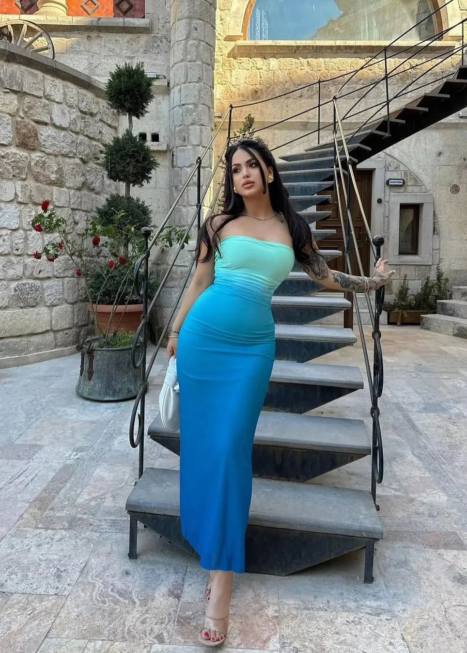 Robe dégradé couleur