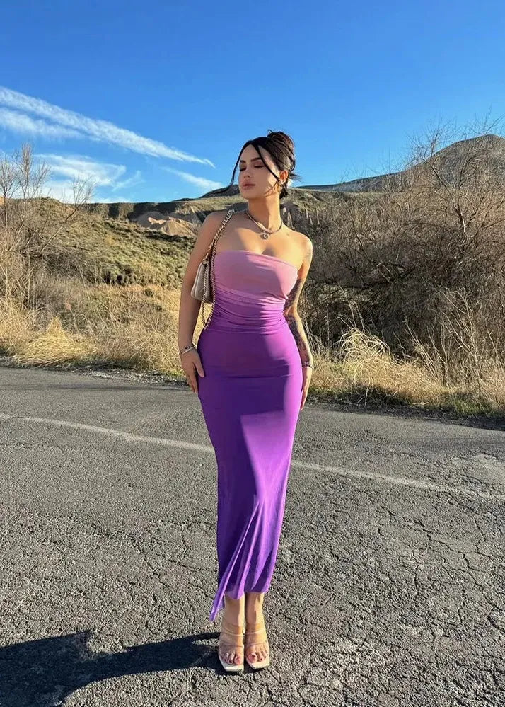 Robe dégradé couleur