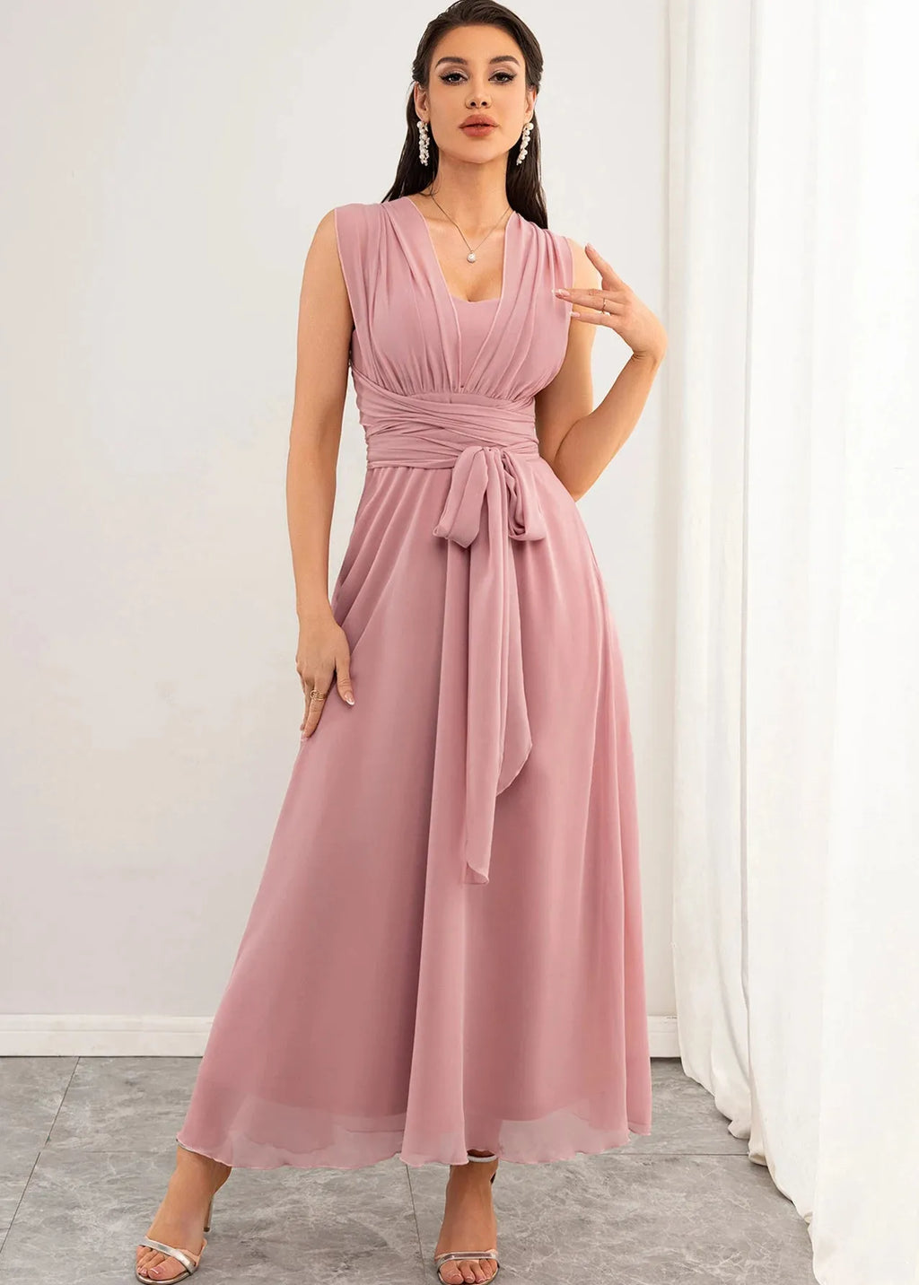 Robe Rose Pale Demoiselle D Honneur