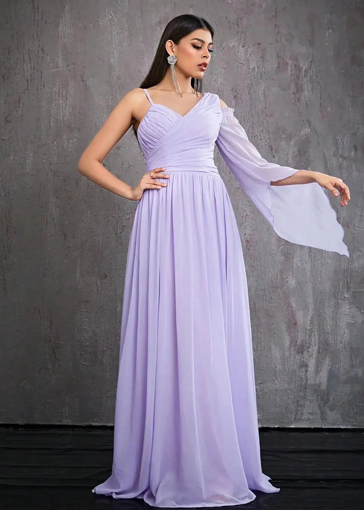 Robe demoiselle d'honneur lila