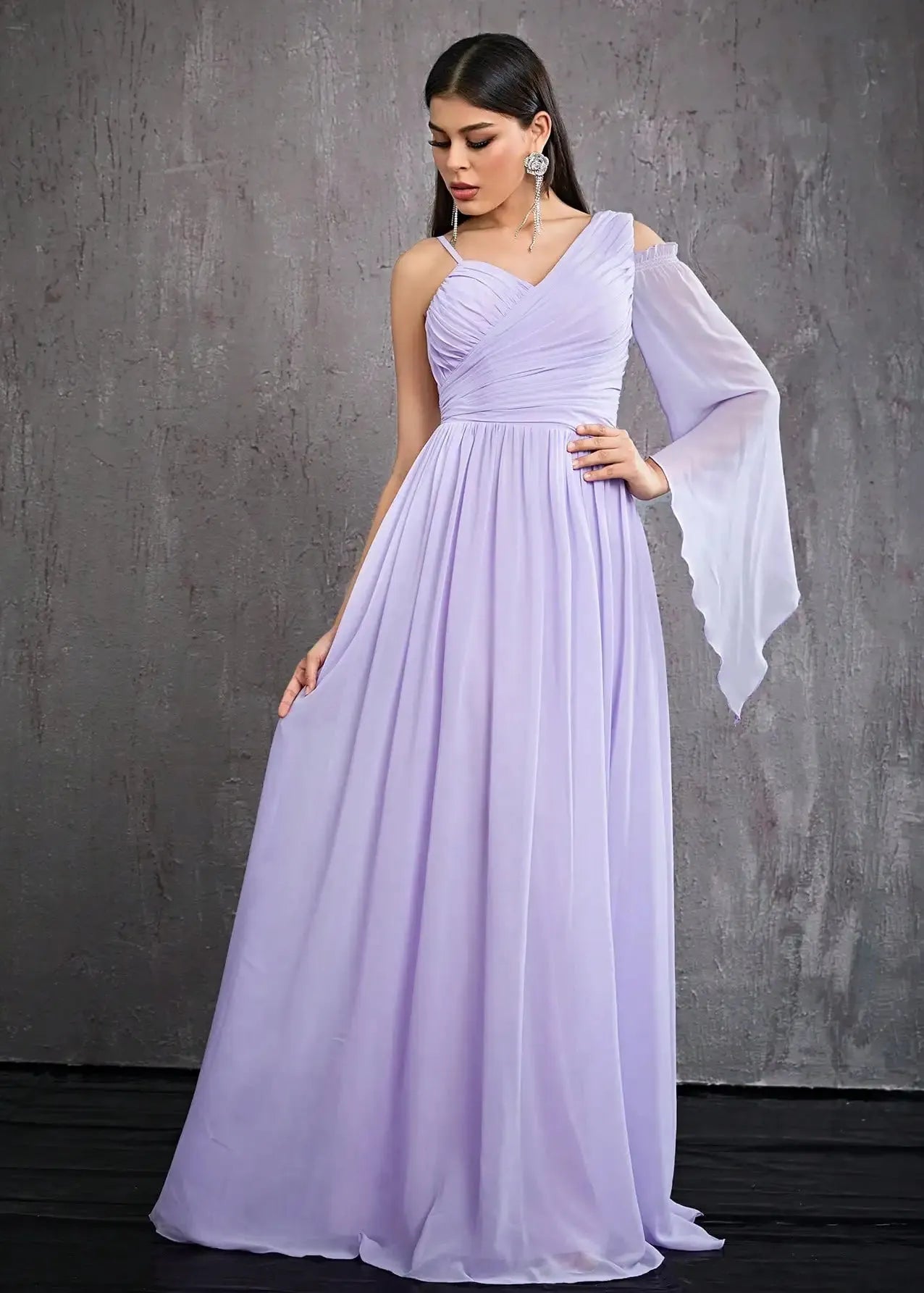 Robe demoiselle d'honneur lila