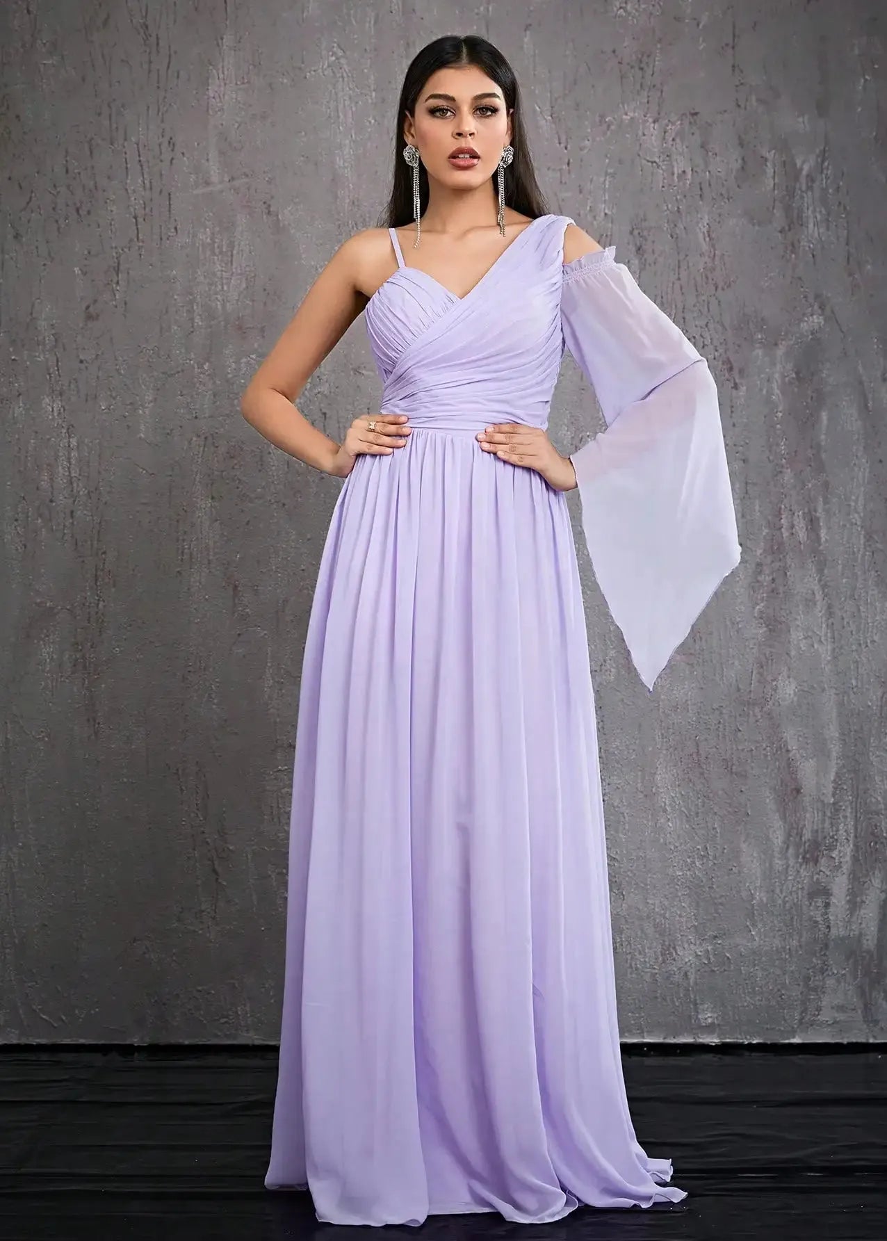 Robe demoiselle d'honneur lila