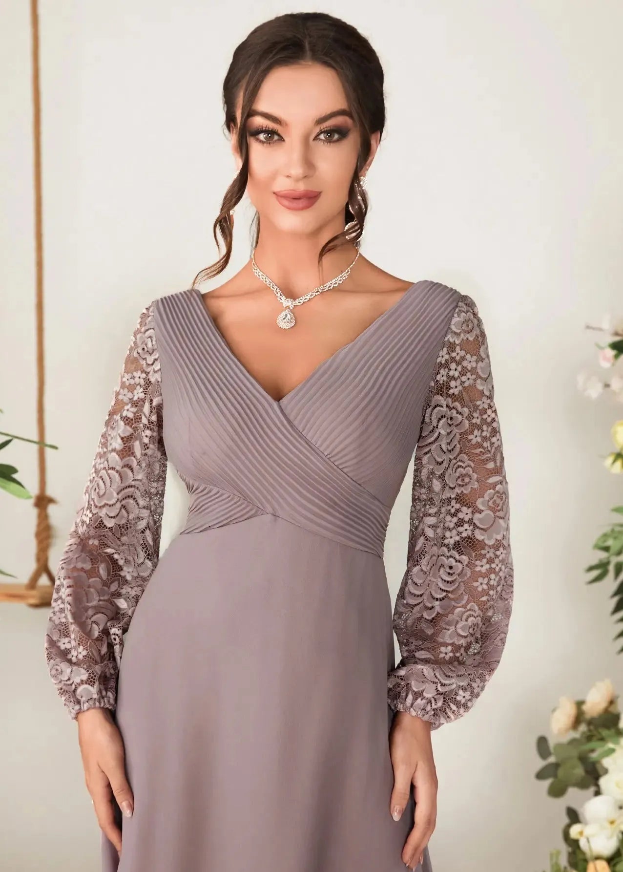 Robe demoiselle d'honneur mauve