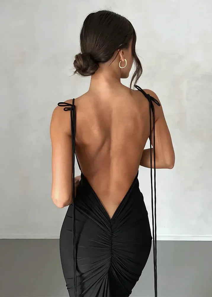 Robe dos nu plongeant-Robe Parfaite