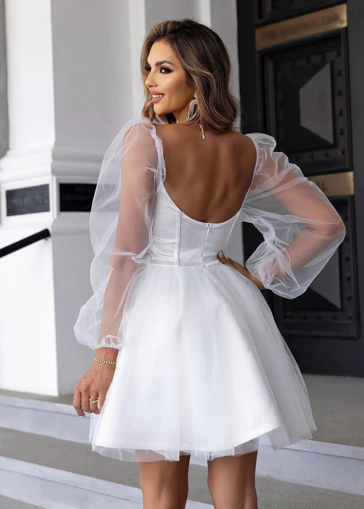 Robe en mesh courte
