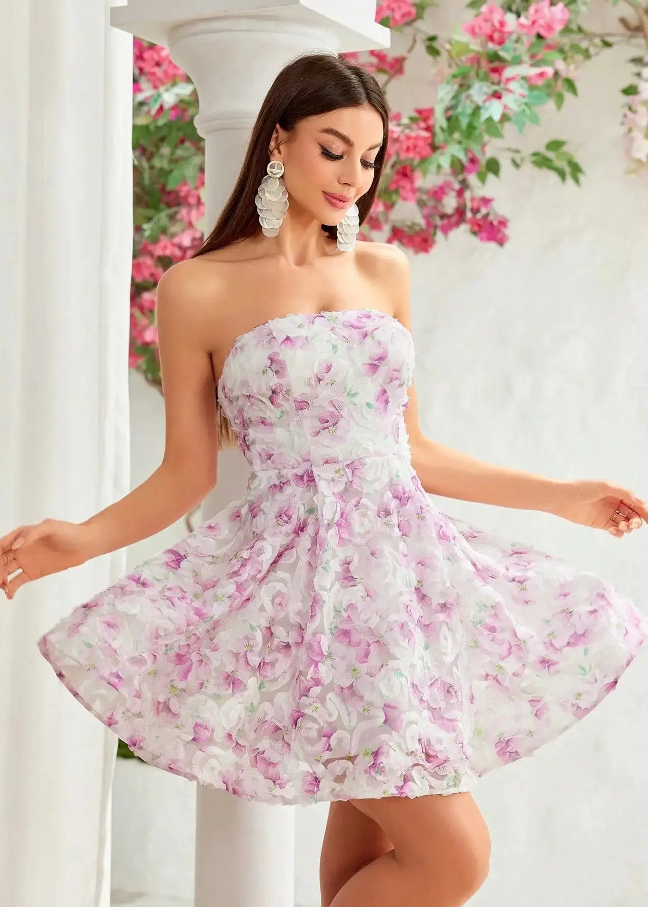 Robe fleurie bustier