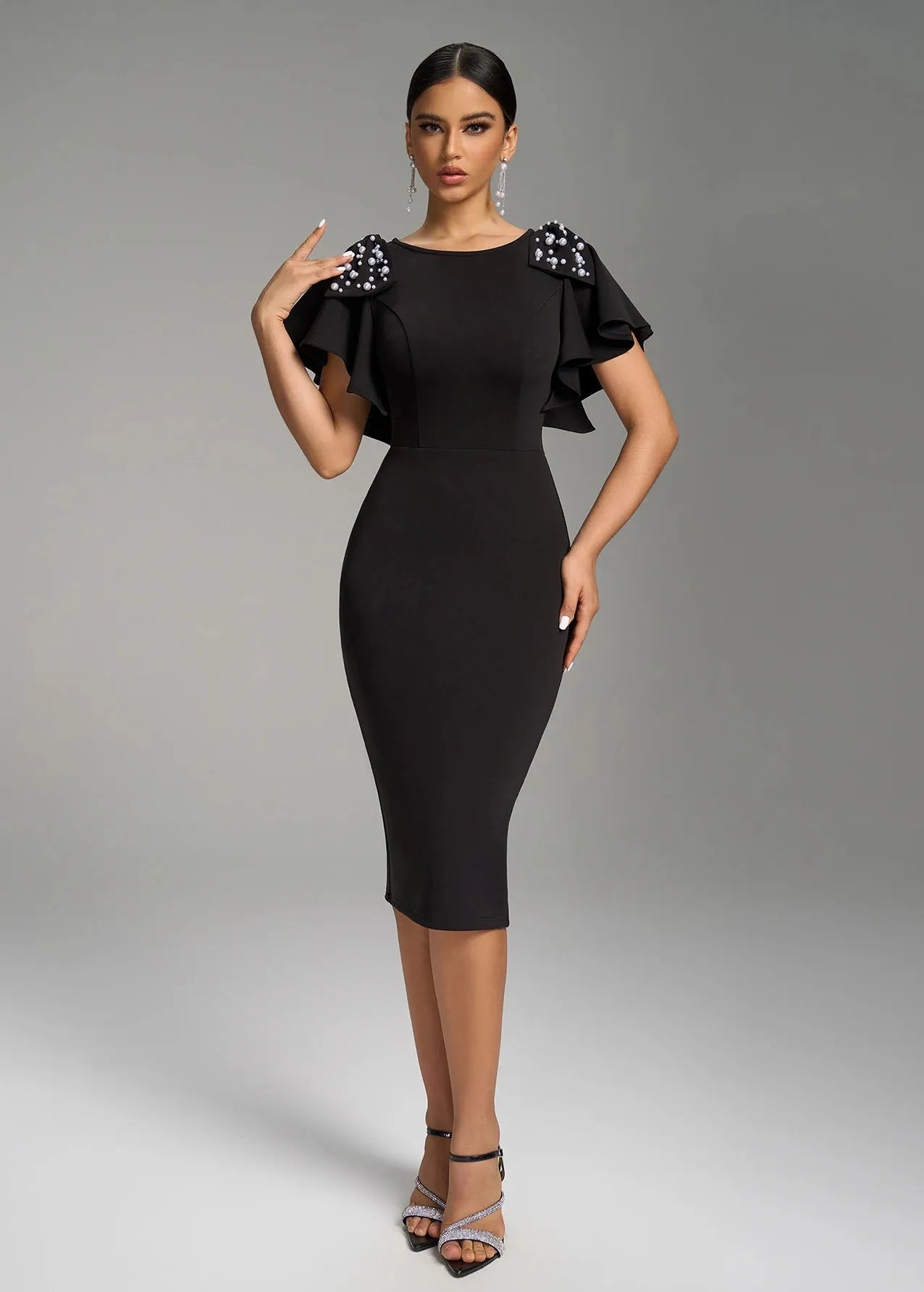 Robe fourreau noire chic