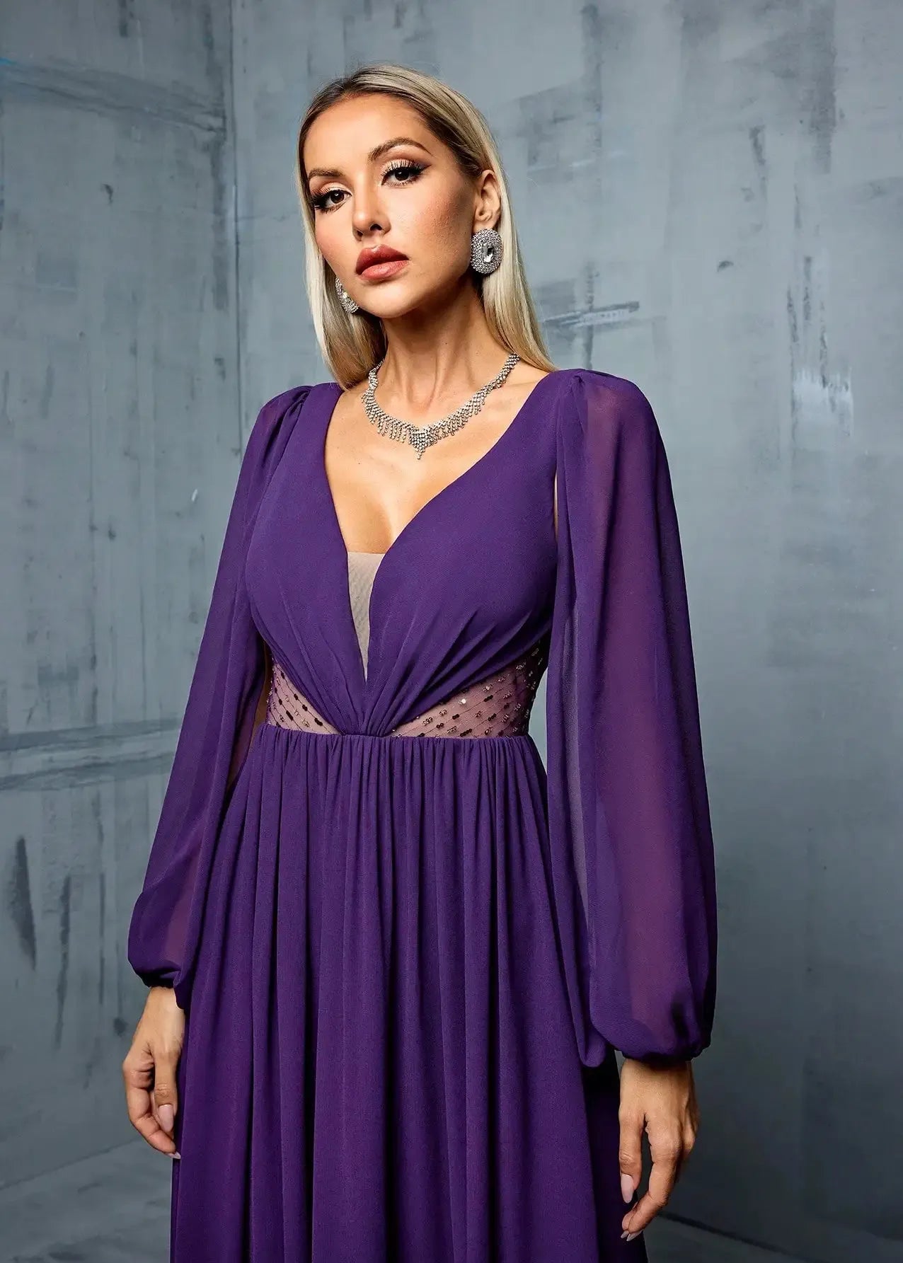 Robe gala violette