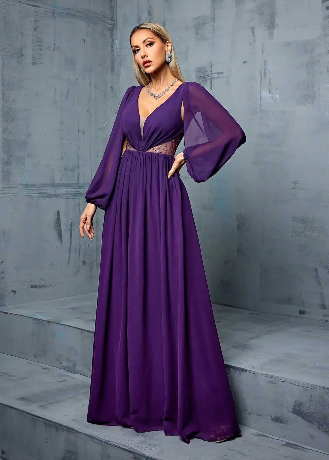 Robe gala violette