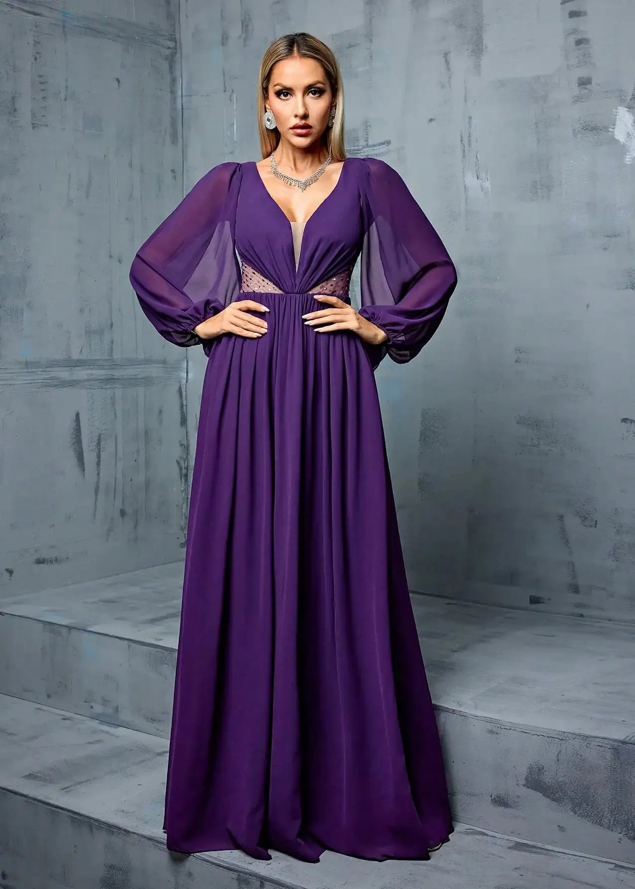 Robe gala violette