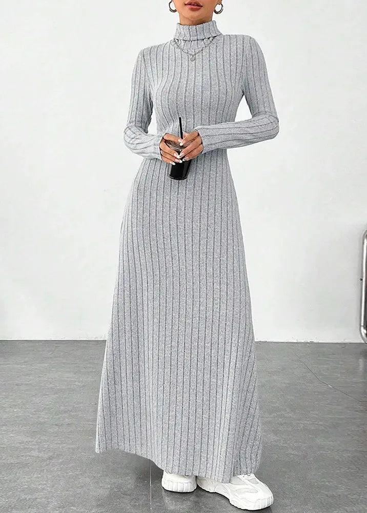 Robe longue grise hiver