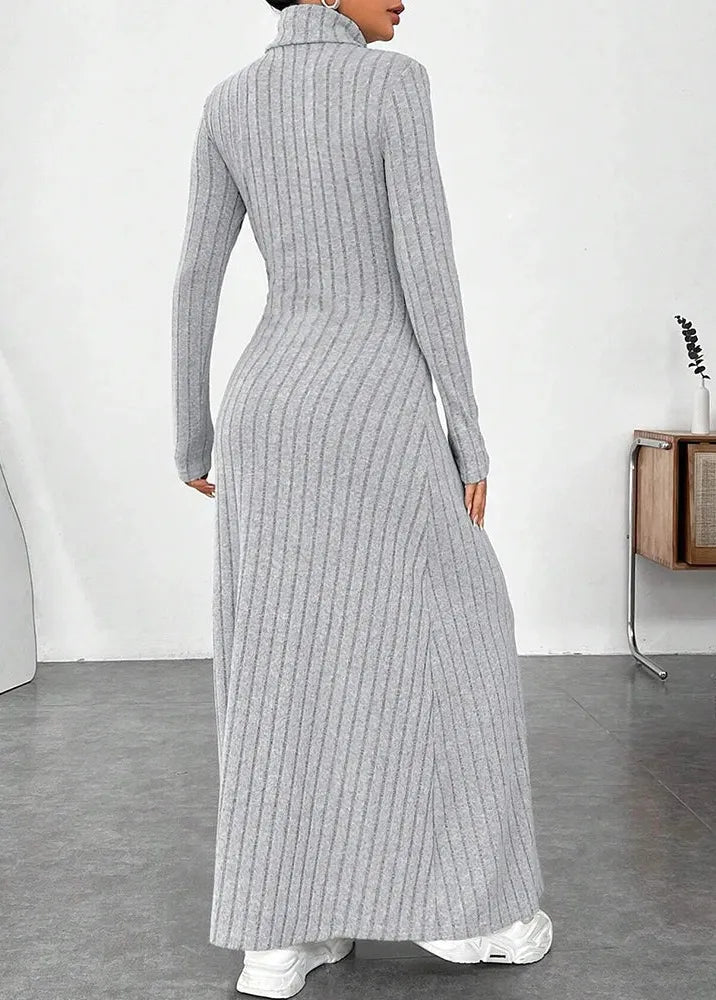 Robe longue grise hiver