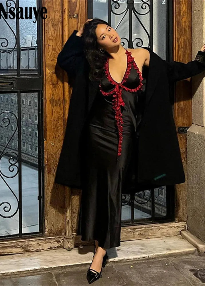 Robe noir et rouge-Robe Parfaite
