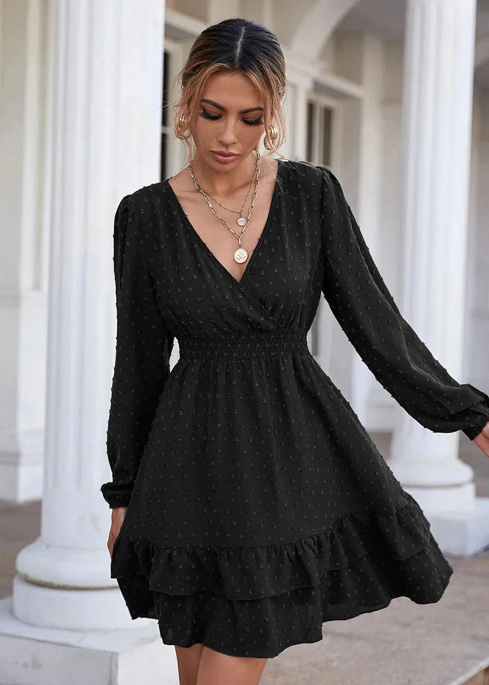 Robe noire pois