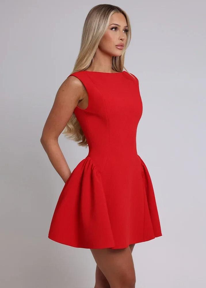 Robe patineuse rouge