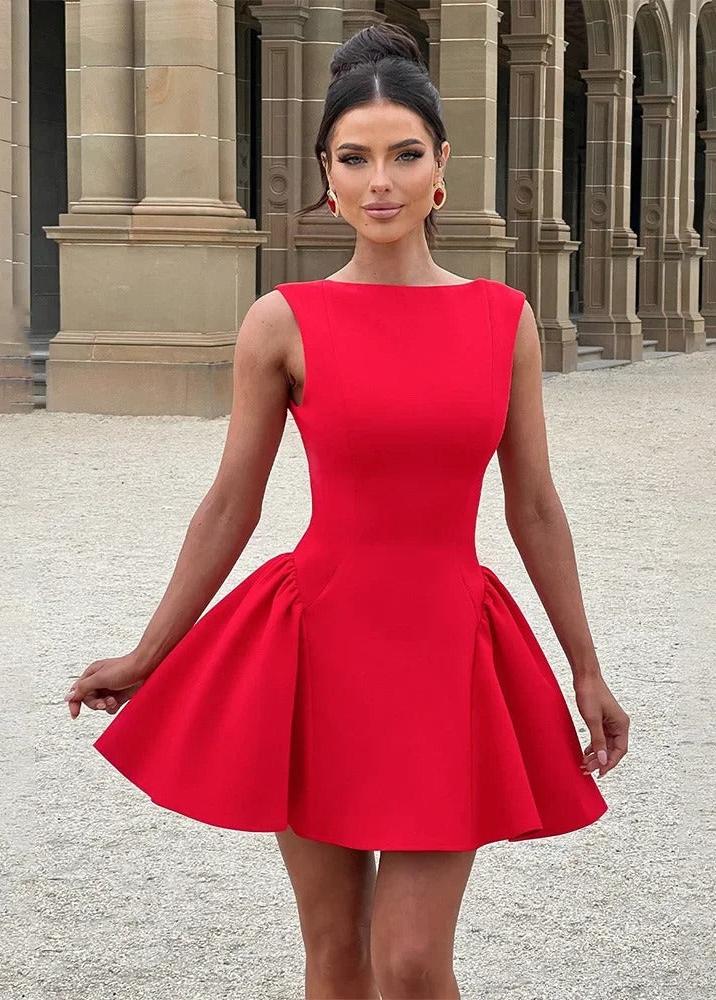 Robe patineuse rouge