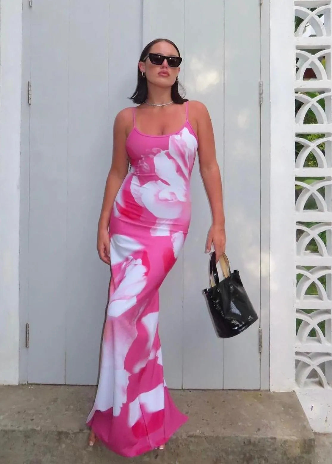 Robe rose a fleur