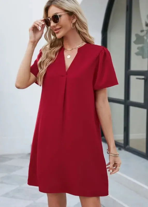 Robe rouge ample