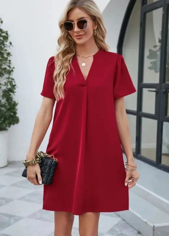 Robe rouge ample
