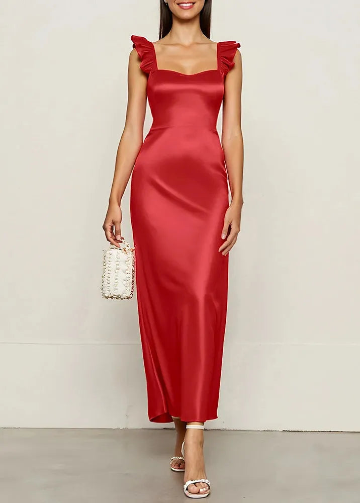 Robe rouge habillée-Robe Parfaite