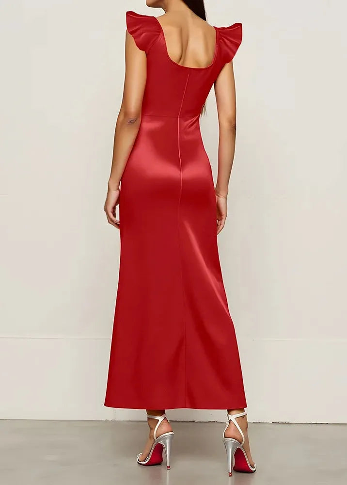 Robe rouge habillée-Robe Parfaite