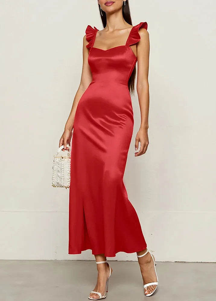 Robe rouge habillée