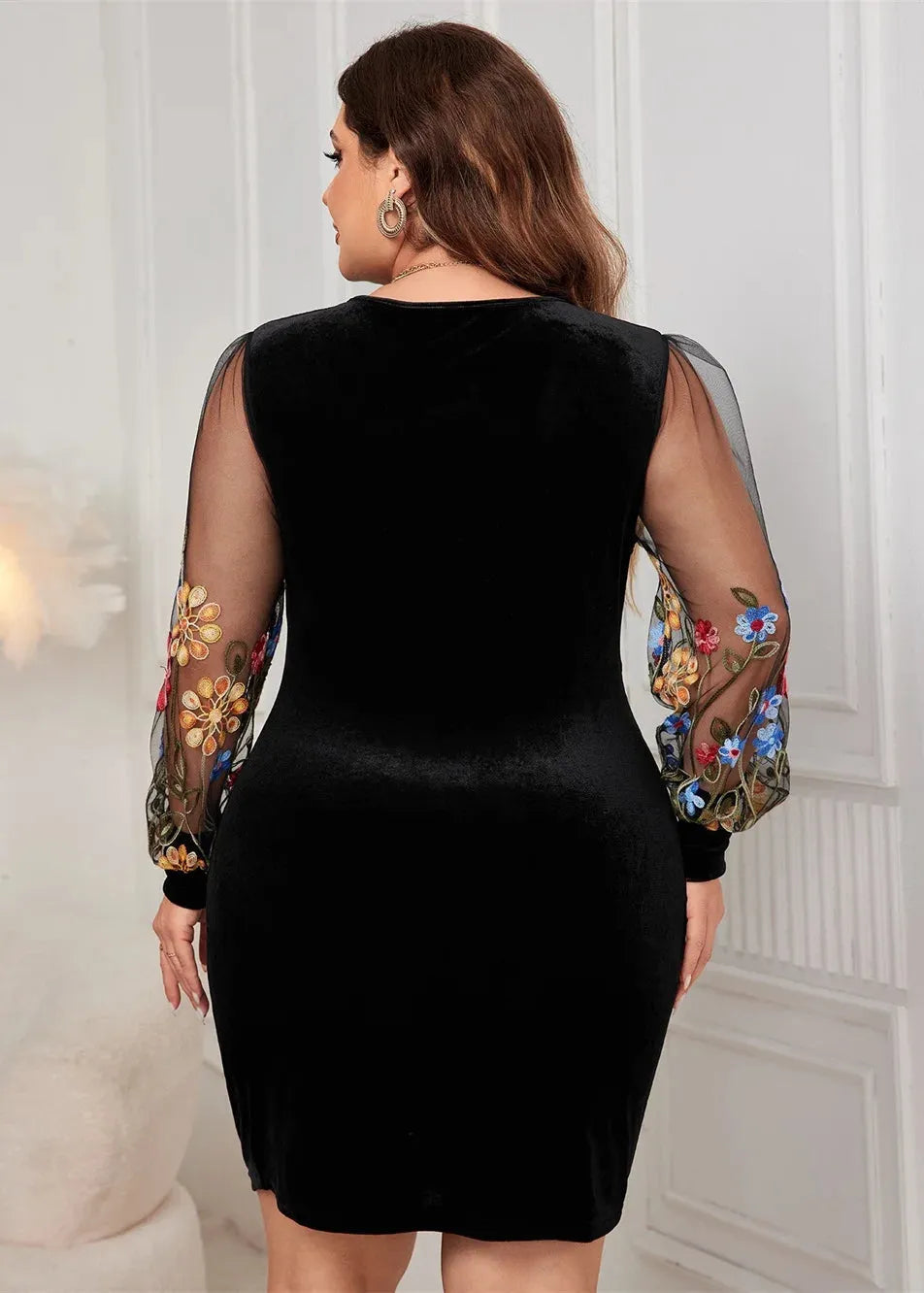 Robe velours grande taille