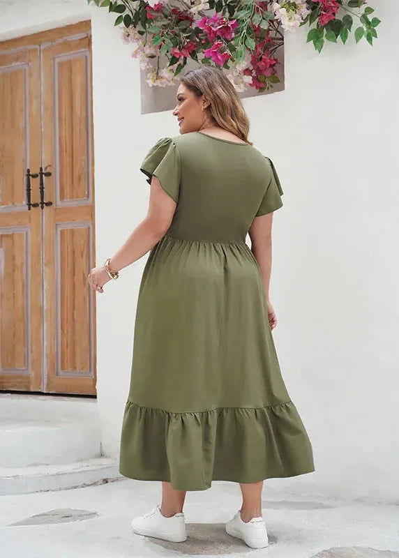 Robe verte grande taille