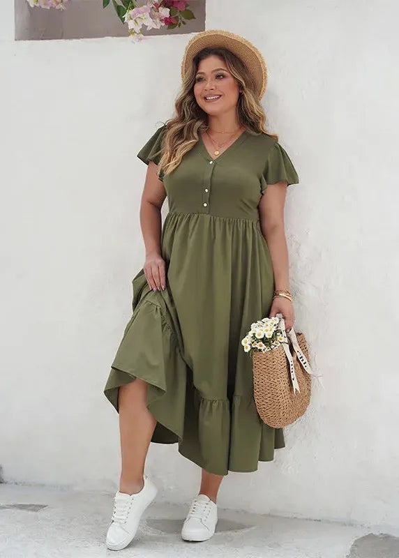 Robe verte grande taille
