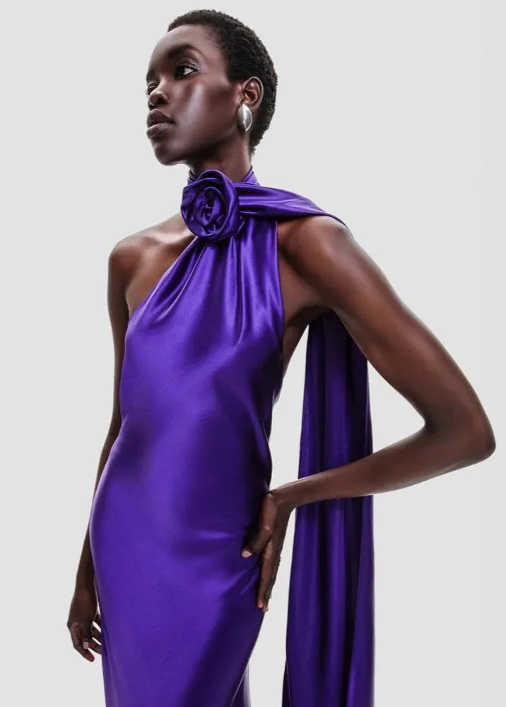 Robe violette de soirée
